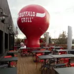 montgolfière auto-ventilée buffalo monté sur une terrasse