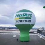 montgolfière feu vert auto-ventilée fixé au sol